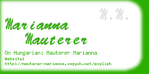 marianna mauterer business card